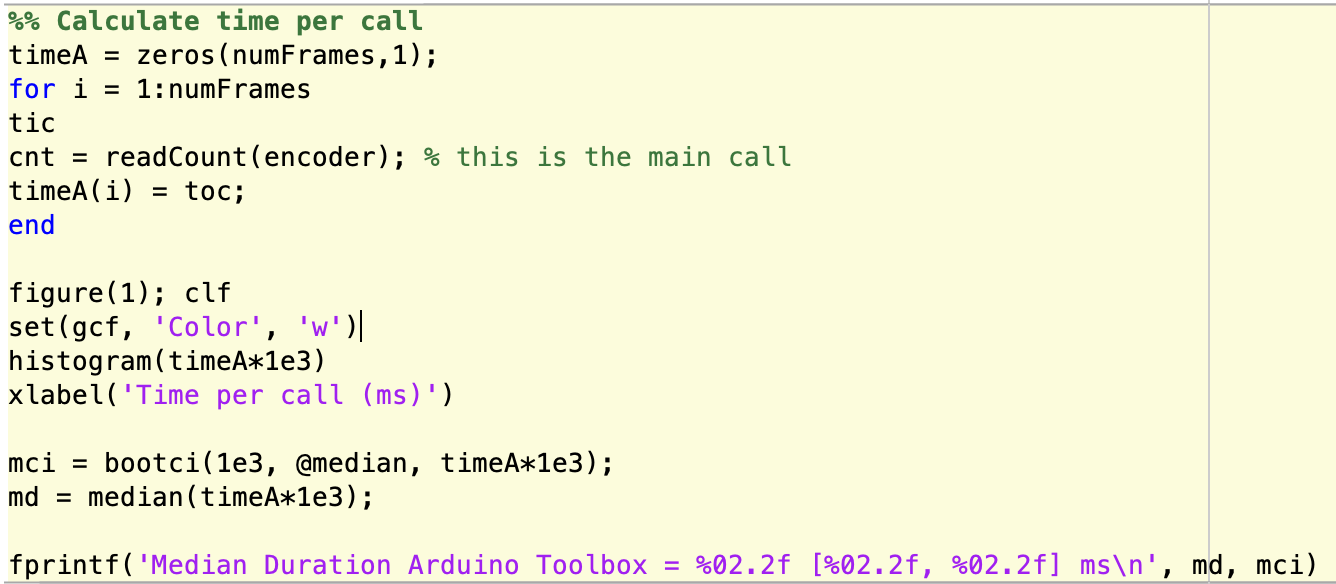 Loop calls to rotary encoder